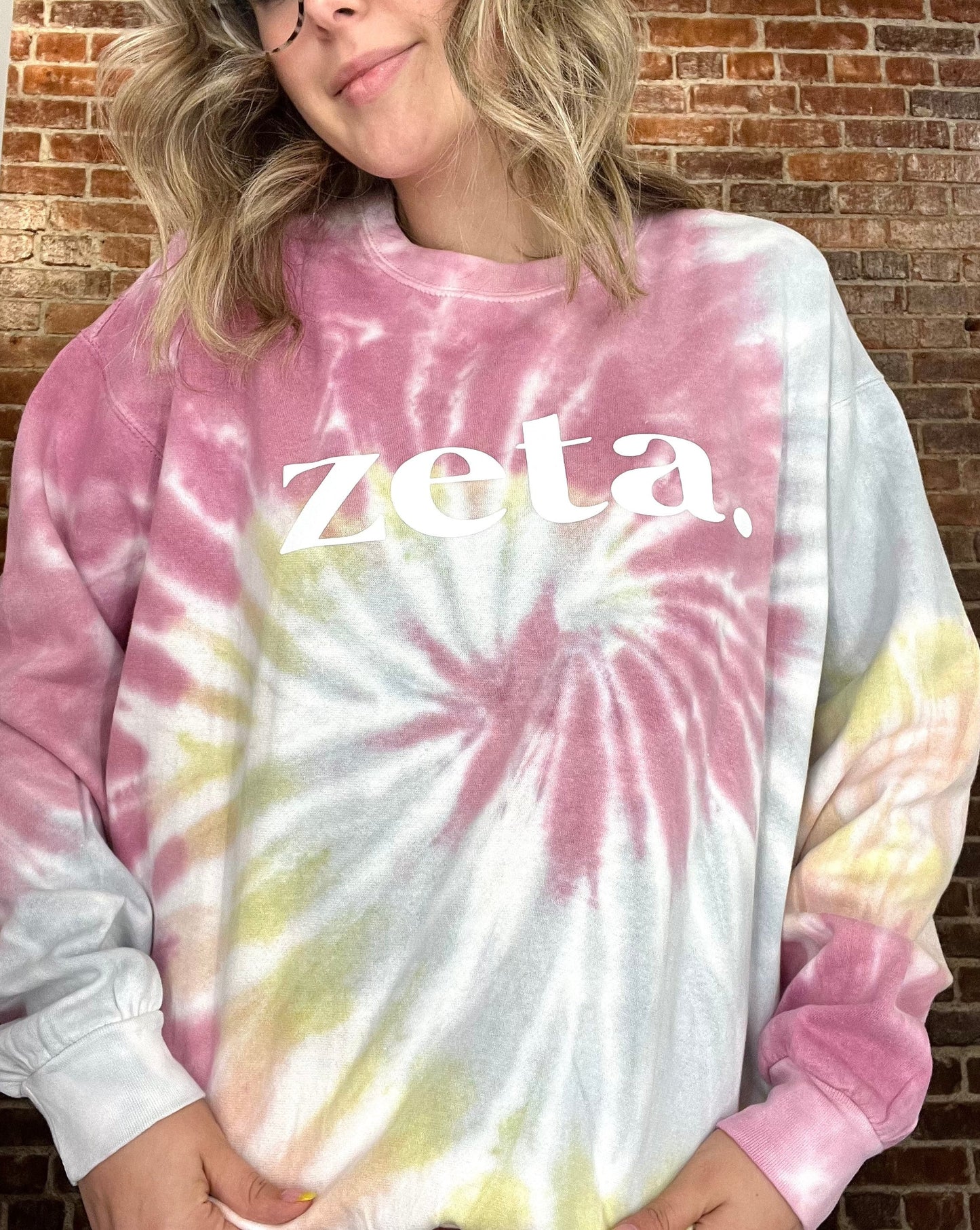Greek Tie Dye Sweatshirt
