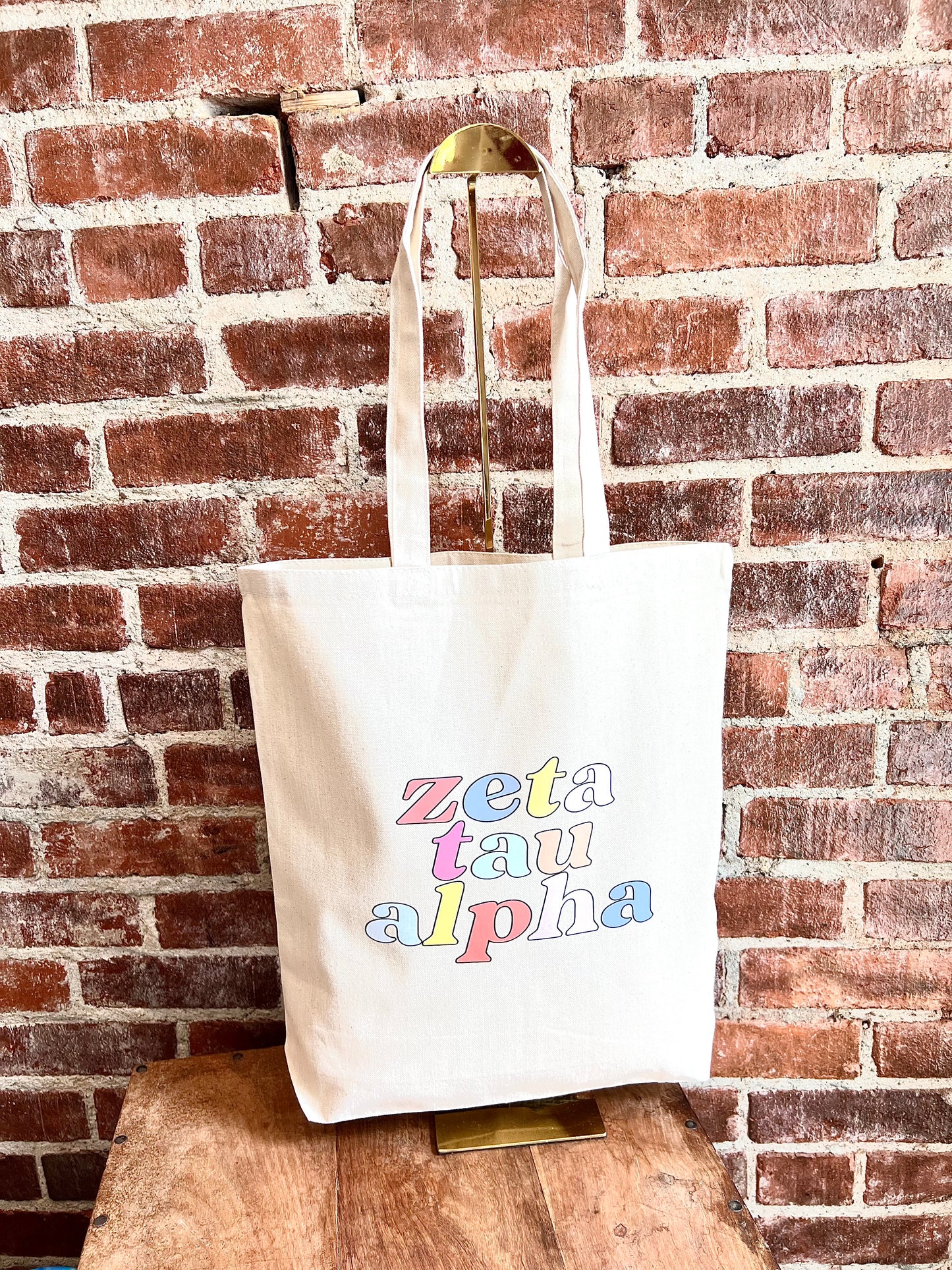 Greek Canvas Tote Bag