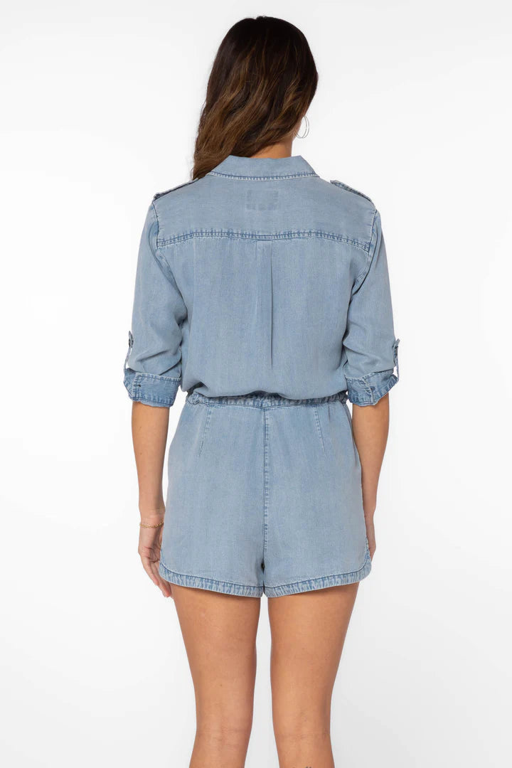 Luba Roll Tab Sleeve Romper