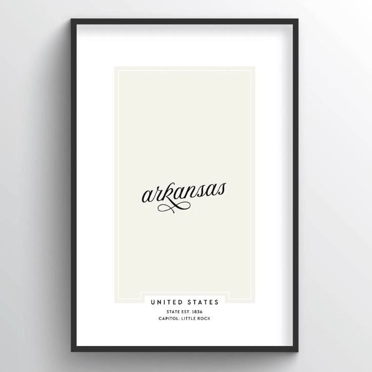 Arkansas Script Print