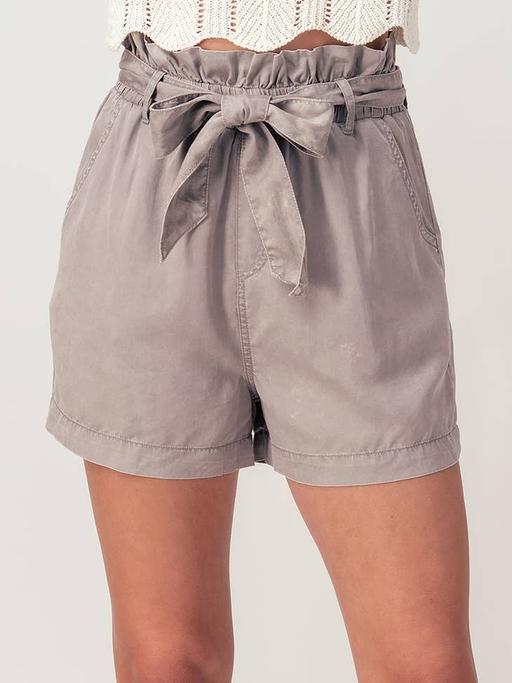 High Waist Belted Shorts