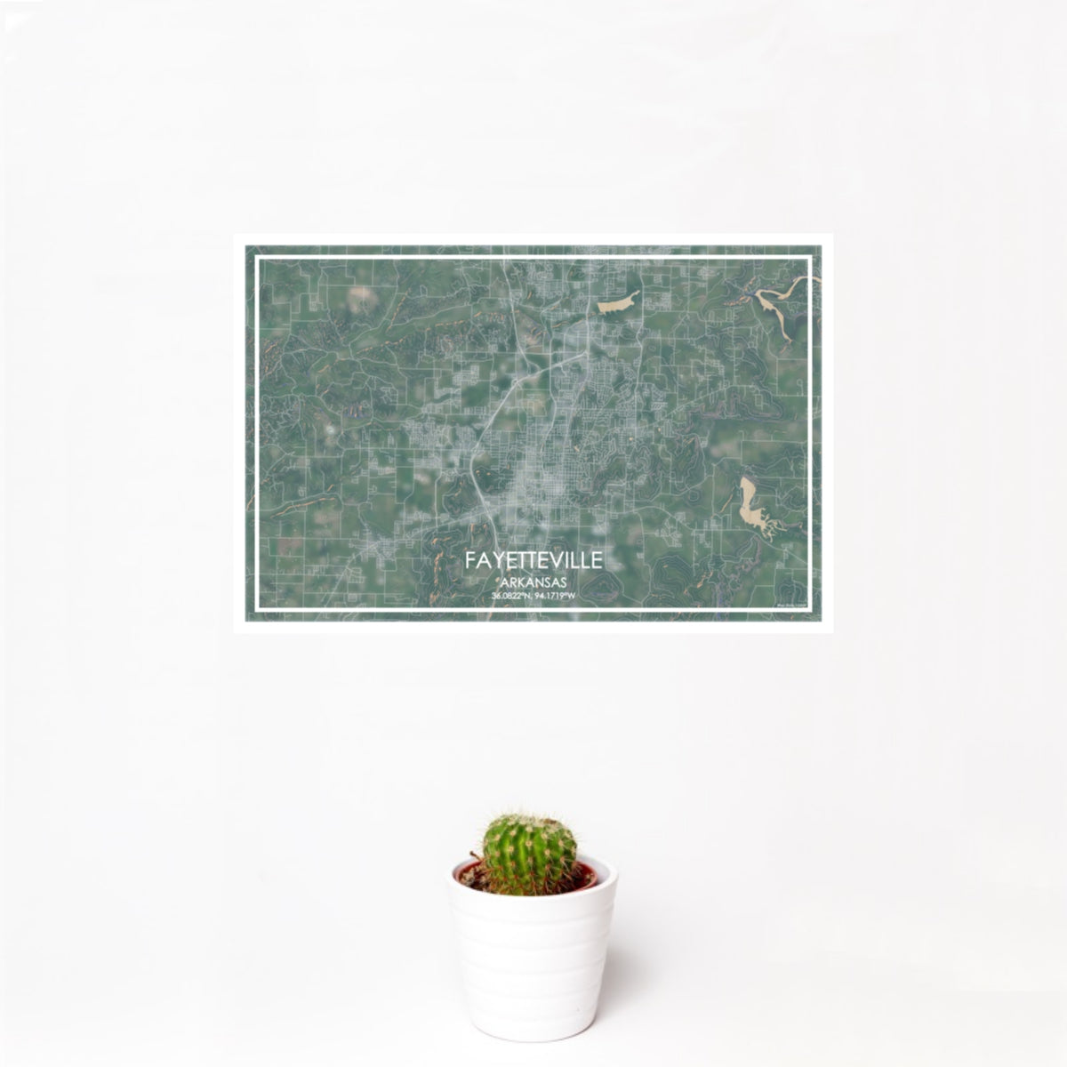Fayetteville Afternoon Map Print