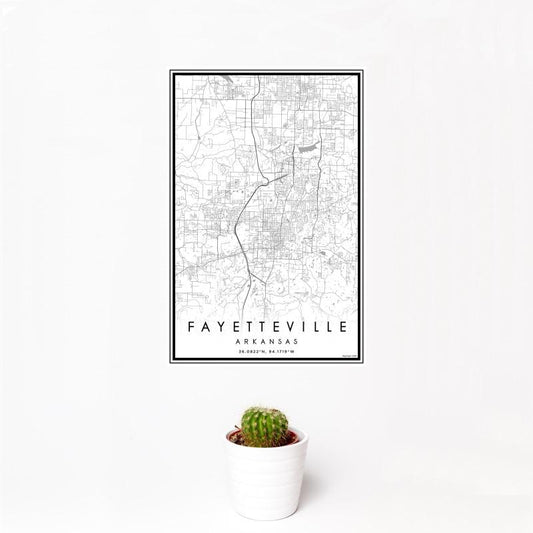 Fayetteville Classic Map Print