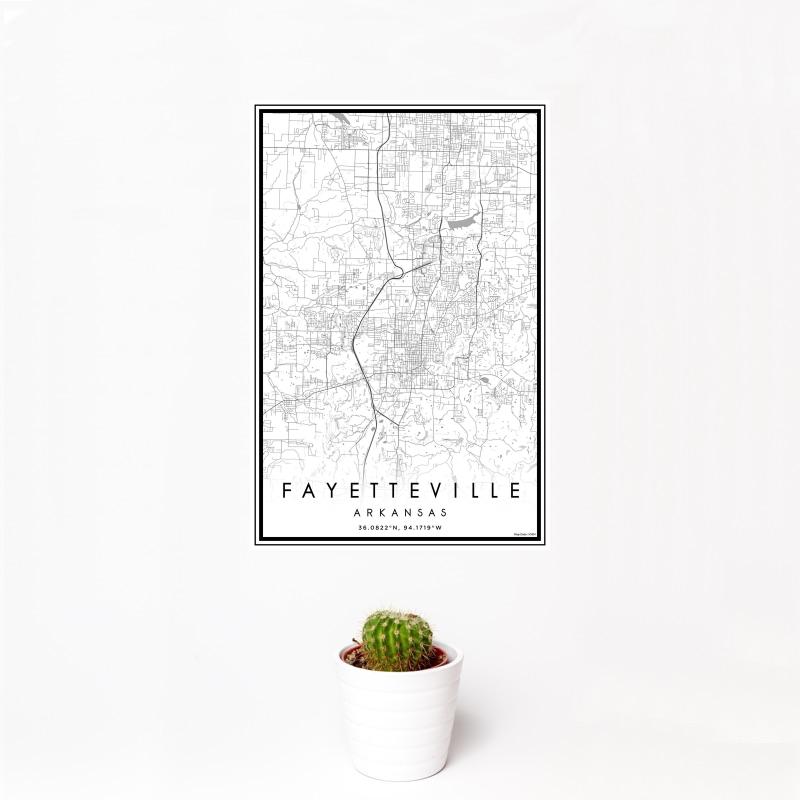 Fayetteville Classic Map Print