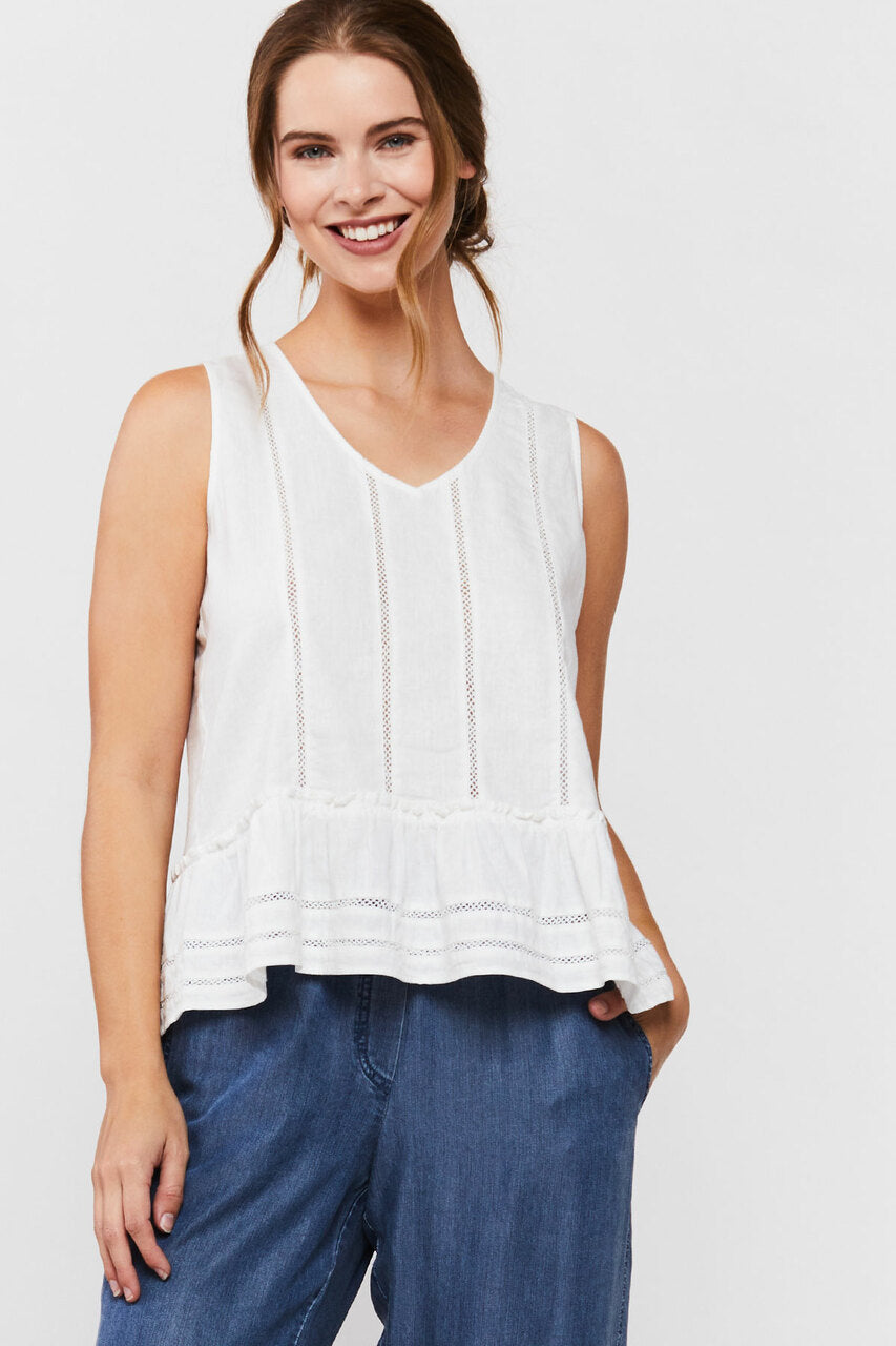 Gina Sleeveless V-Neck Top