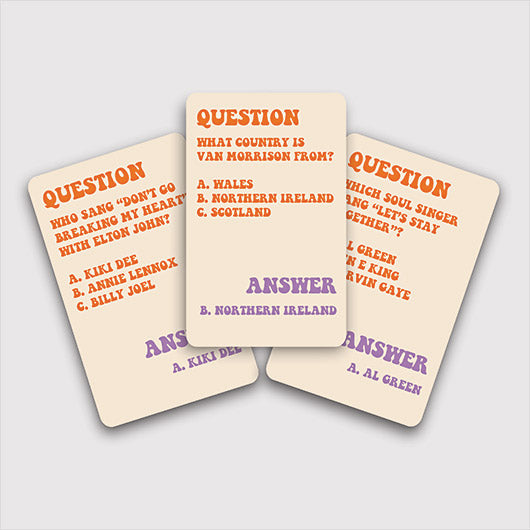 Groovy 70s Trivia Cards