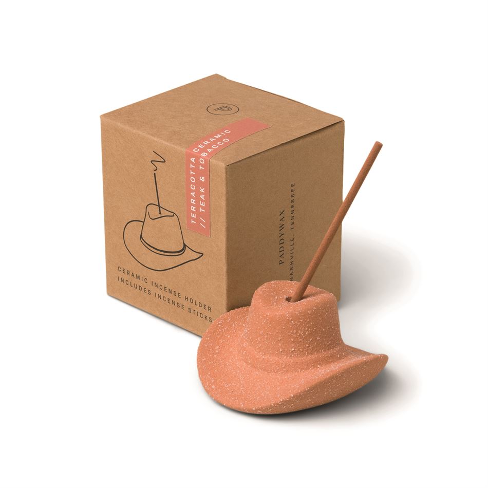 Ceramic Cowboy Hat Incense Holder