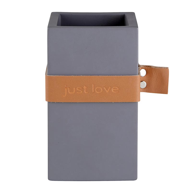 Cement Vase - Just Love