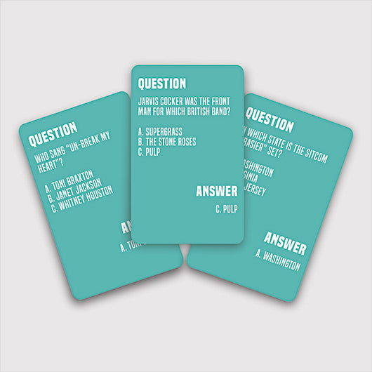 90's Trivia Cards