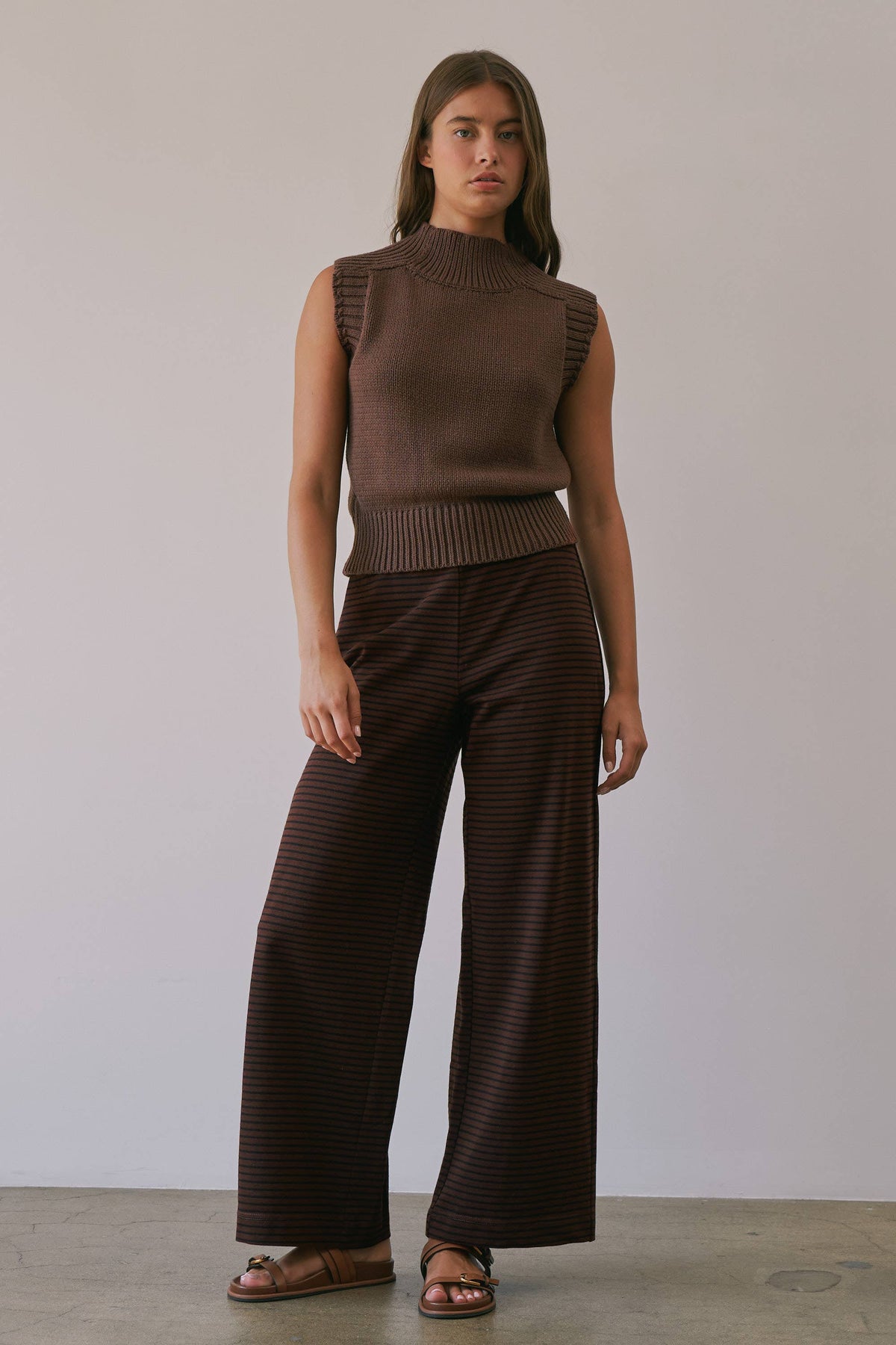 Lexi Ribbed Mock Neck Sweater Vest