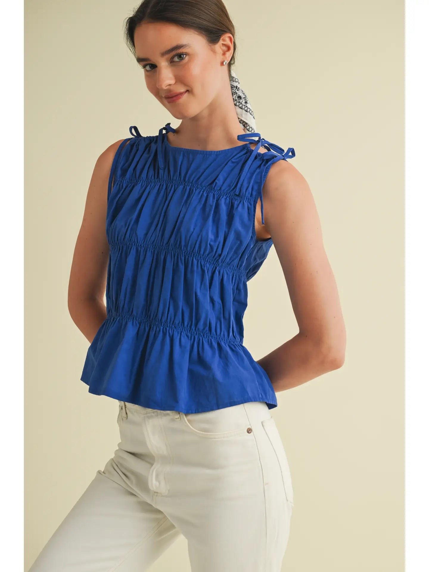 Pleated Tie Top
