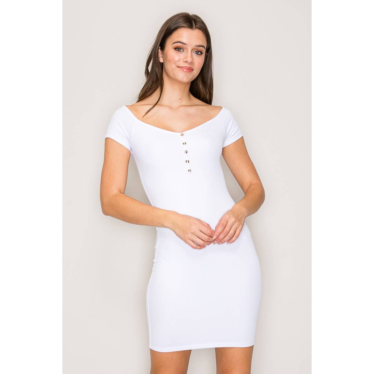 Off the Shoulder Bodycon Mini Dress