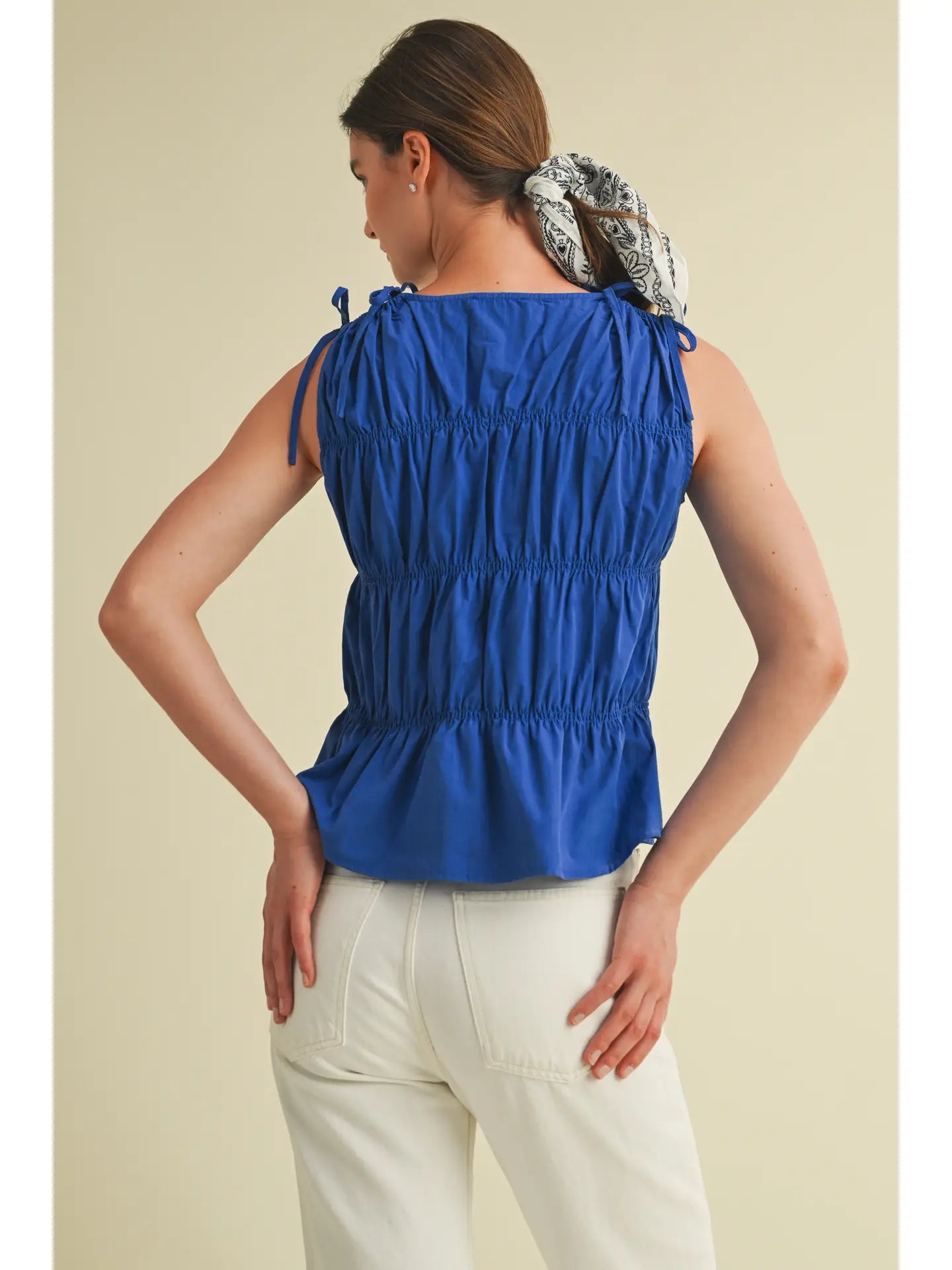 Pleated Tie Top