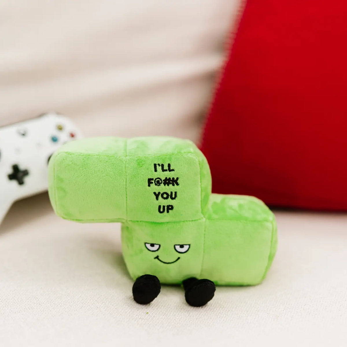Plush "Block You Up" Gamer Funny Stuffy Toy