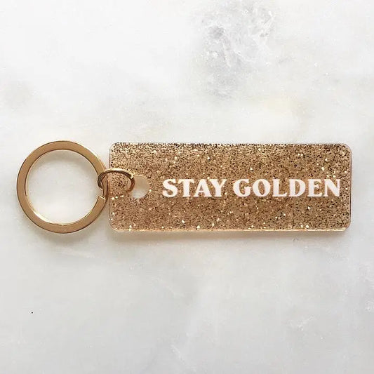 Stay Golden Keychain