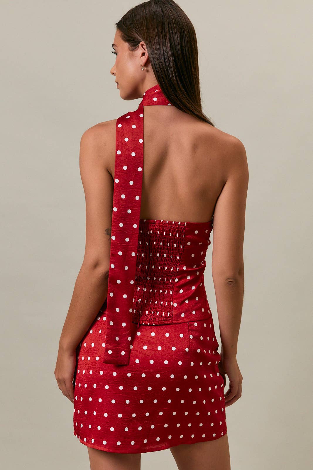 POLKA DOT LOW RISE SKIRT