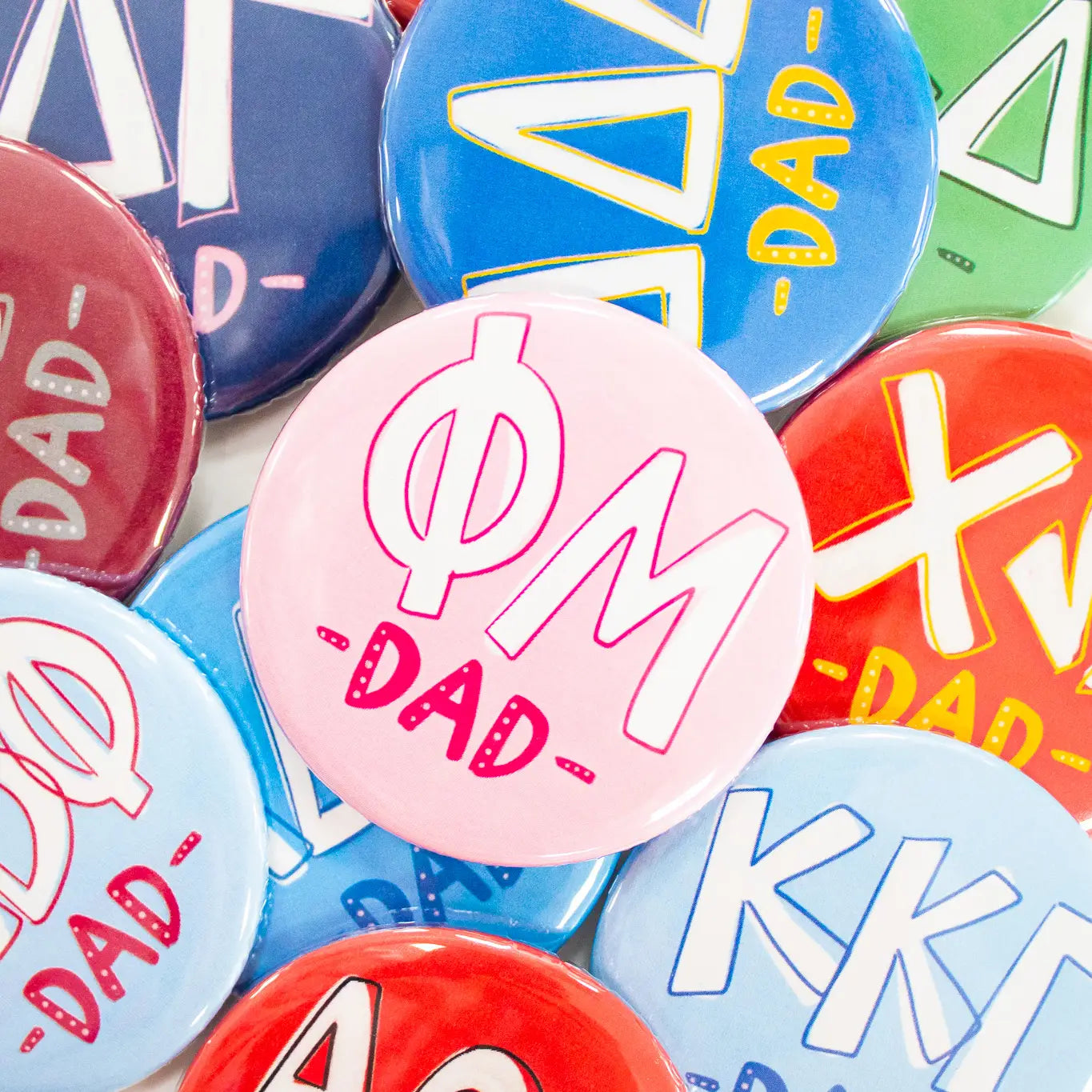 Greek Parents Button – Stache