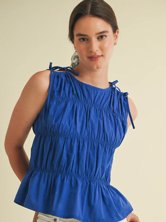 Pleated Tie Top