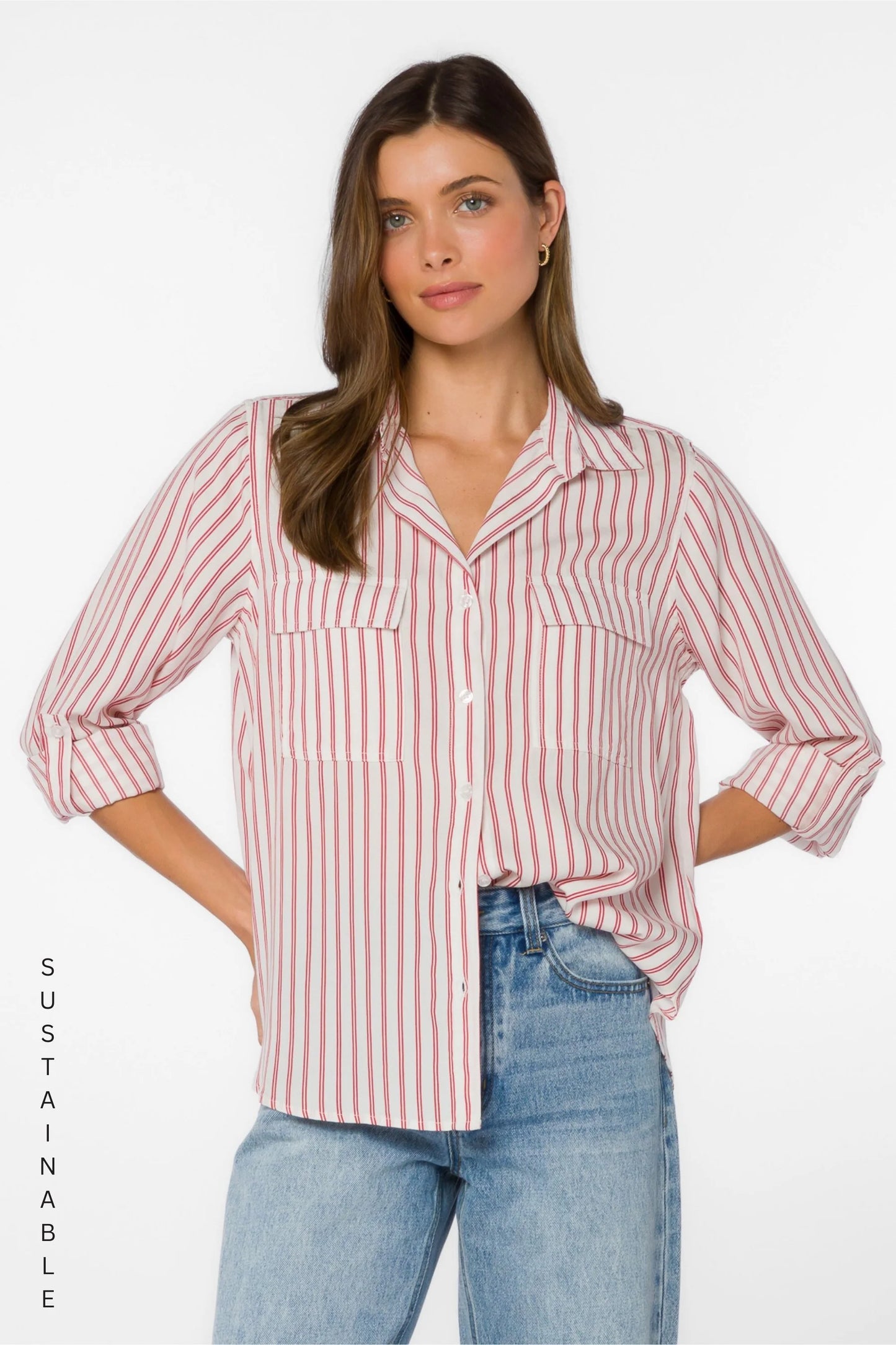 Talma Red Stripe Shirt