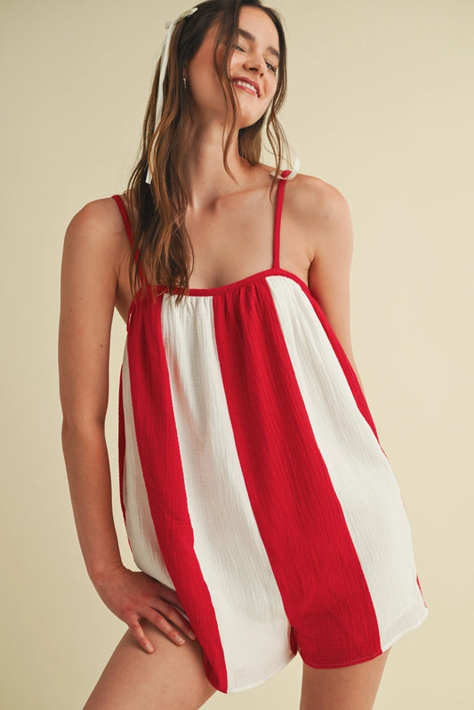 Striped Oversized Romper