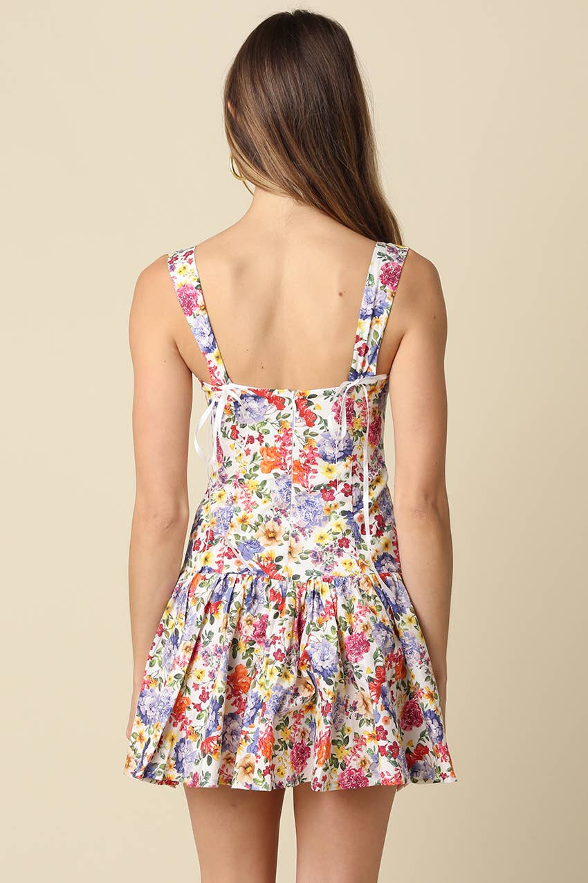 Eliza Floral Flare Mini Dress