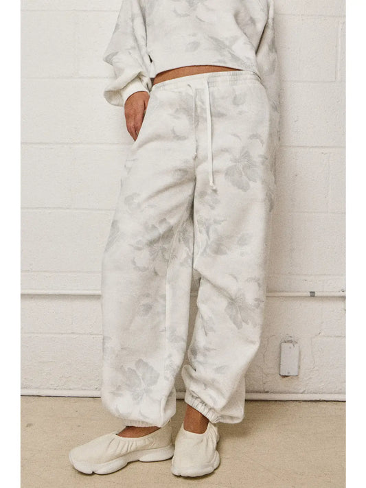 Cloudy Days Floral Joggers