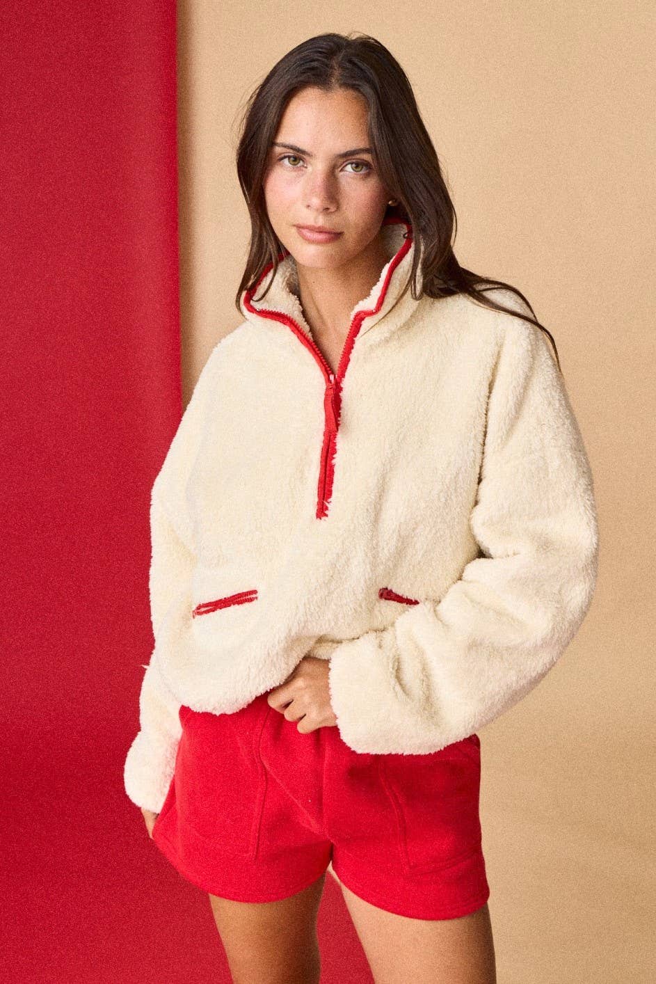 HALF ZIP UP SWEATER
