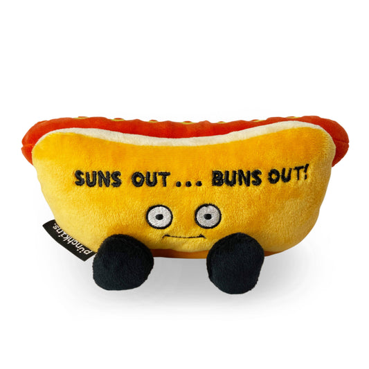 "Suns Out… Buns Out!" Plush Hotdog