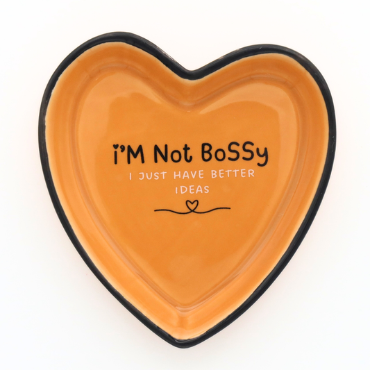 I'm Not Bossy Heart Trinket Tray