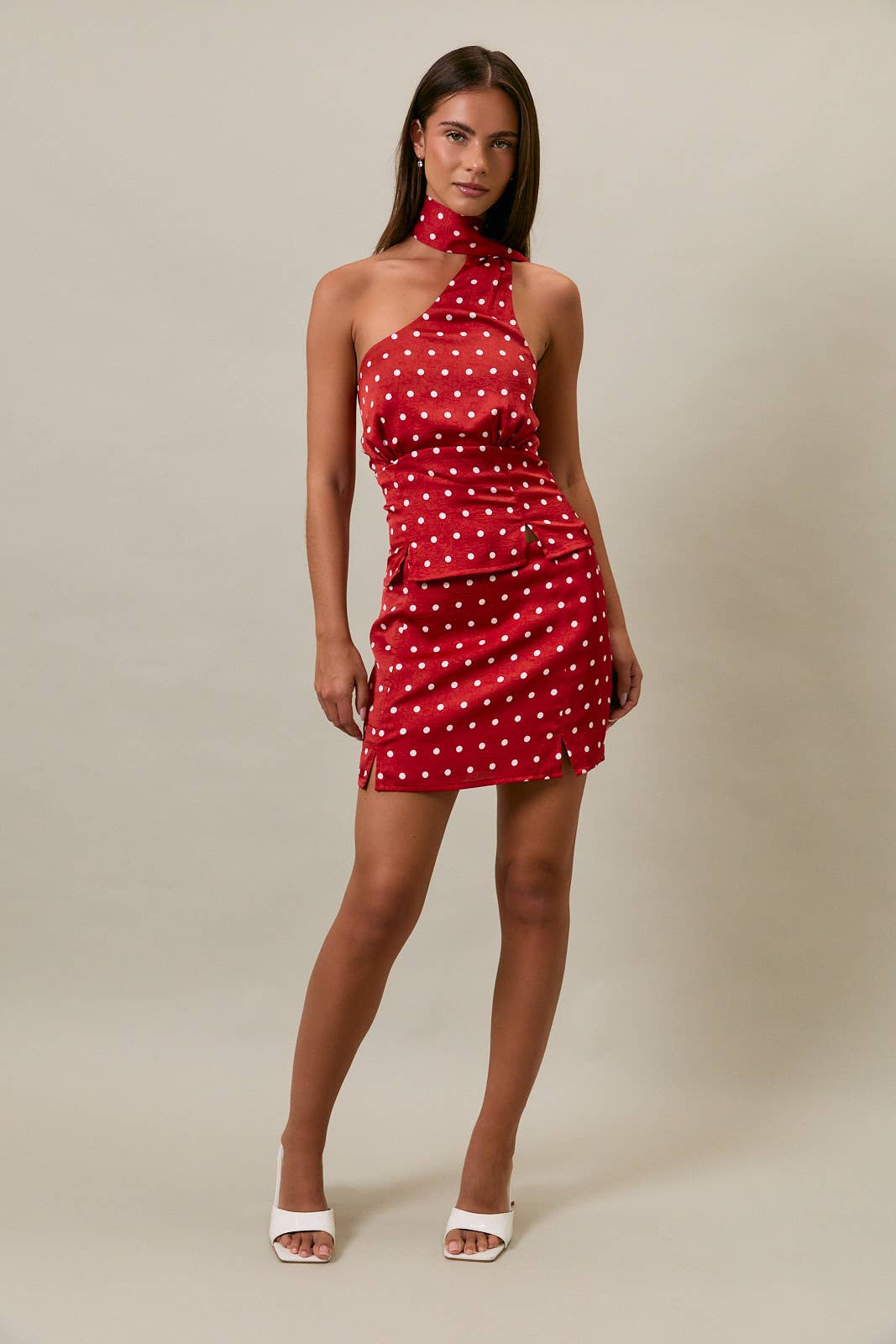 POLKA DOT LOW RISE SKIRT