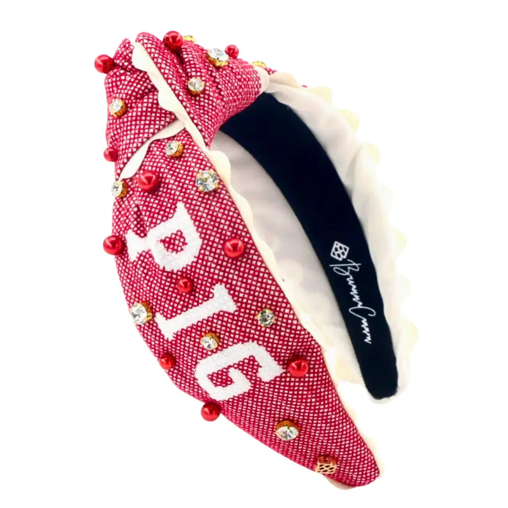 WOOO PIG Cross Stitch Headband