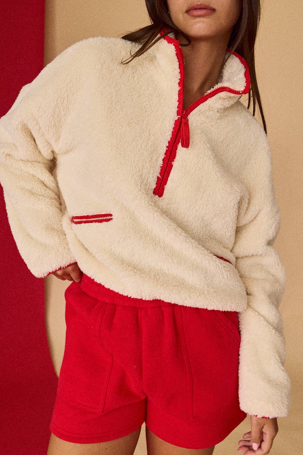 HALF ZIP UP SWEATER