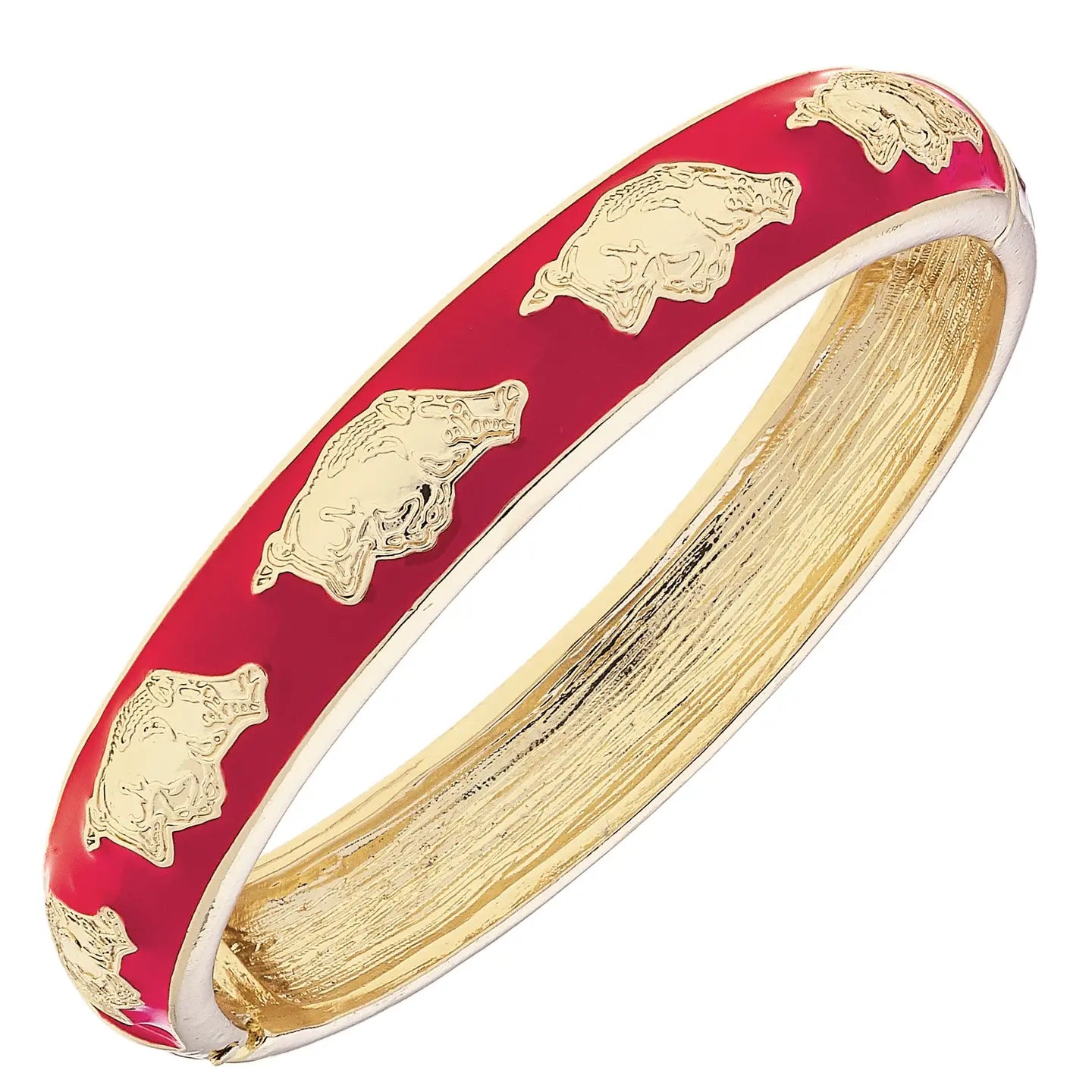 Arkansas Razorbacks Sculpted Hinge Bangle