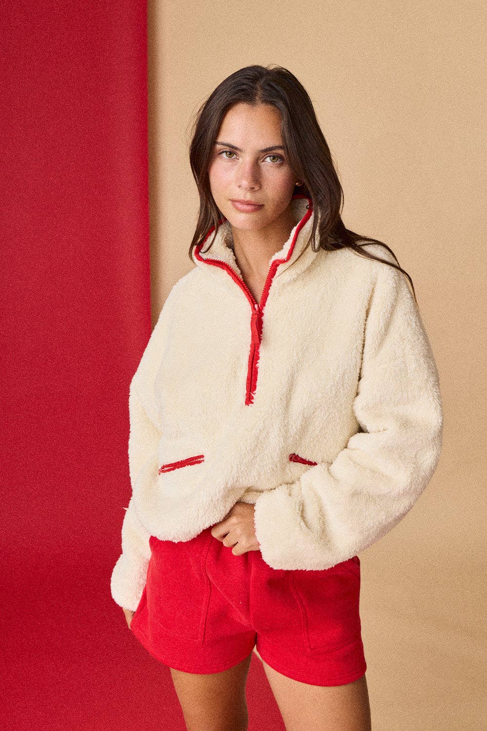 HALF ZIP UP SWEATER