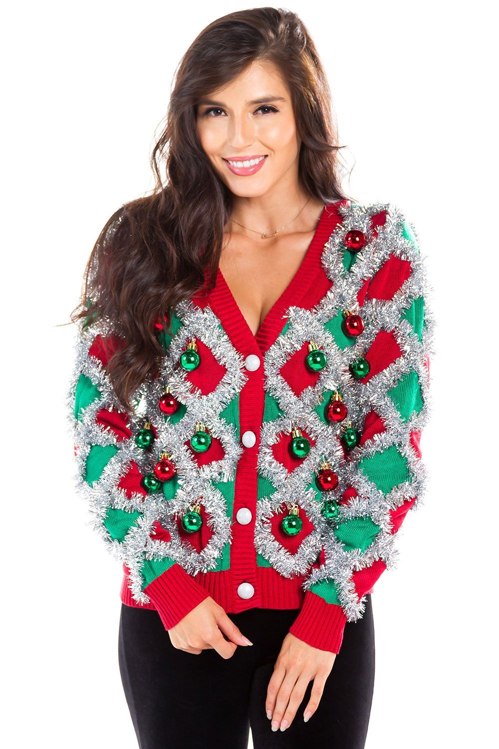 Women's Tacky Tinsel Christmas Sweater