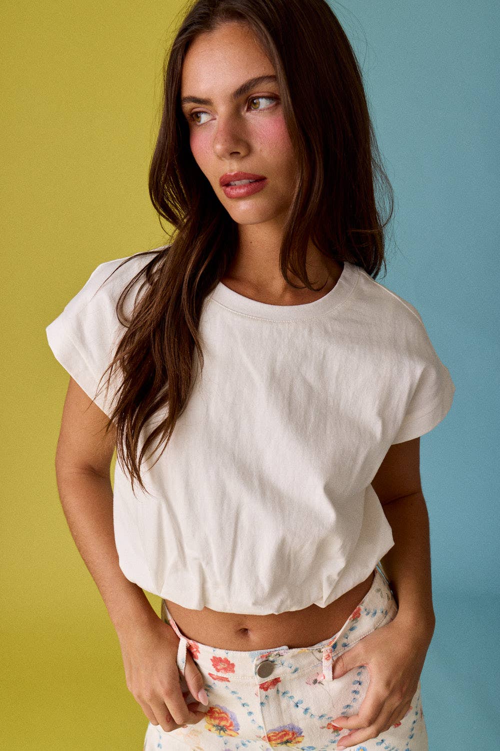 Emma Loose Fit Bubble Hem Top