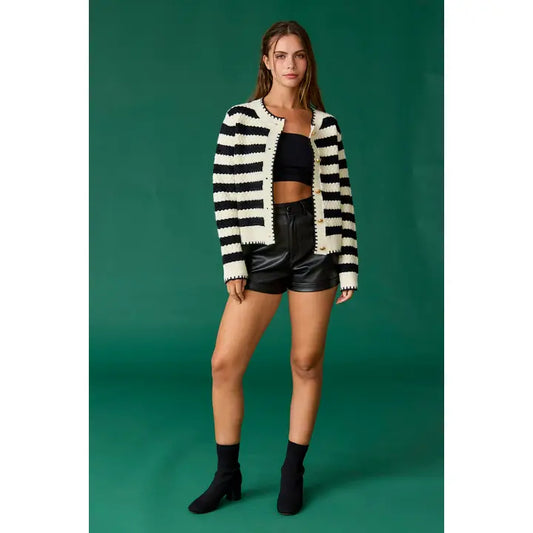 Mia Striped Cardigan