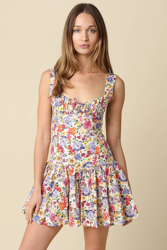 Eliza Floral Flare Mini Dress