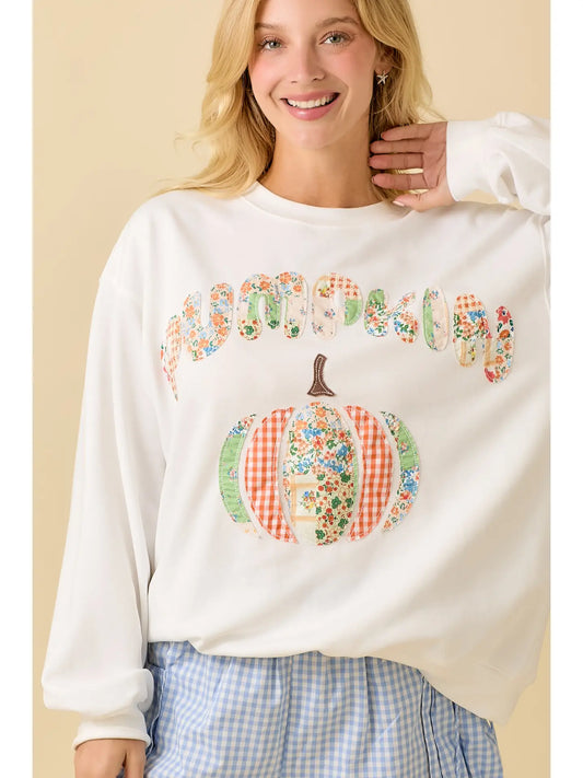 Pumpkin Patchwork Sweatshirt