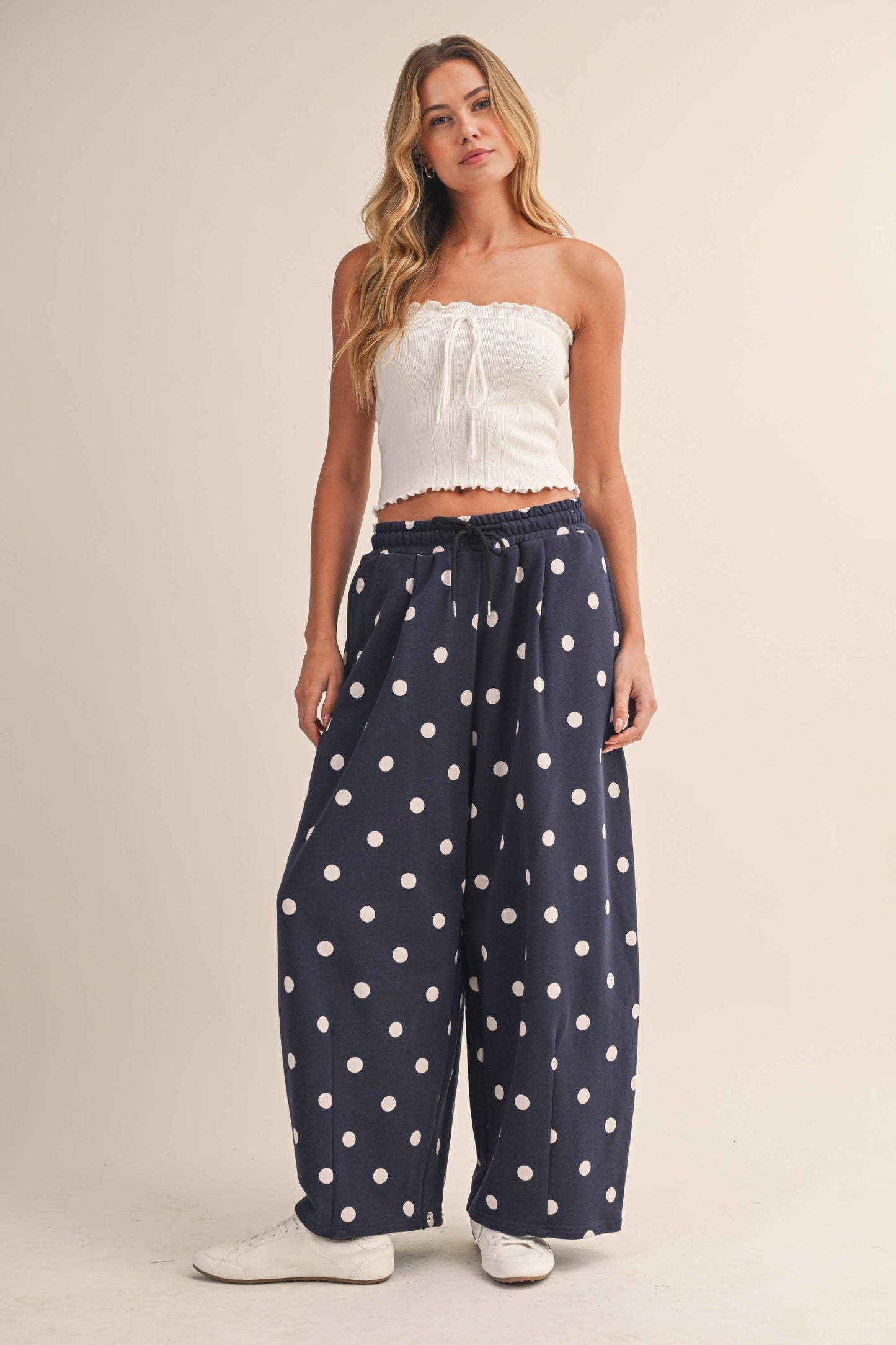 POLKA DOT BARREL SWEATPANTS