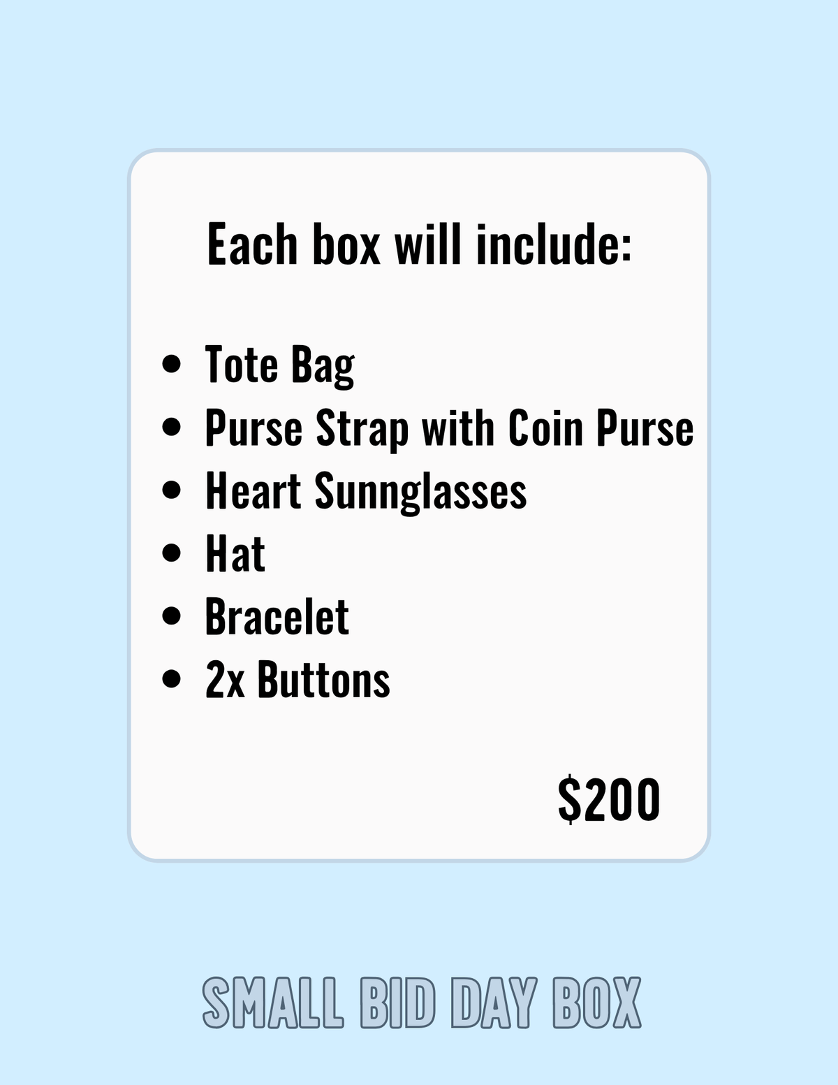 Sorority Bid Day Box