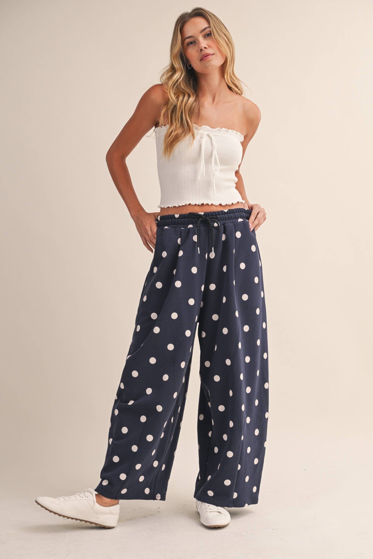 POLKA DOT BARREL SWEATPANTS