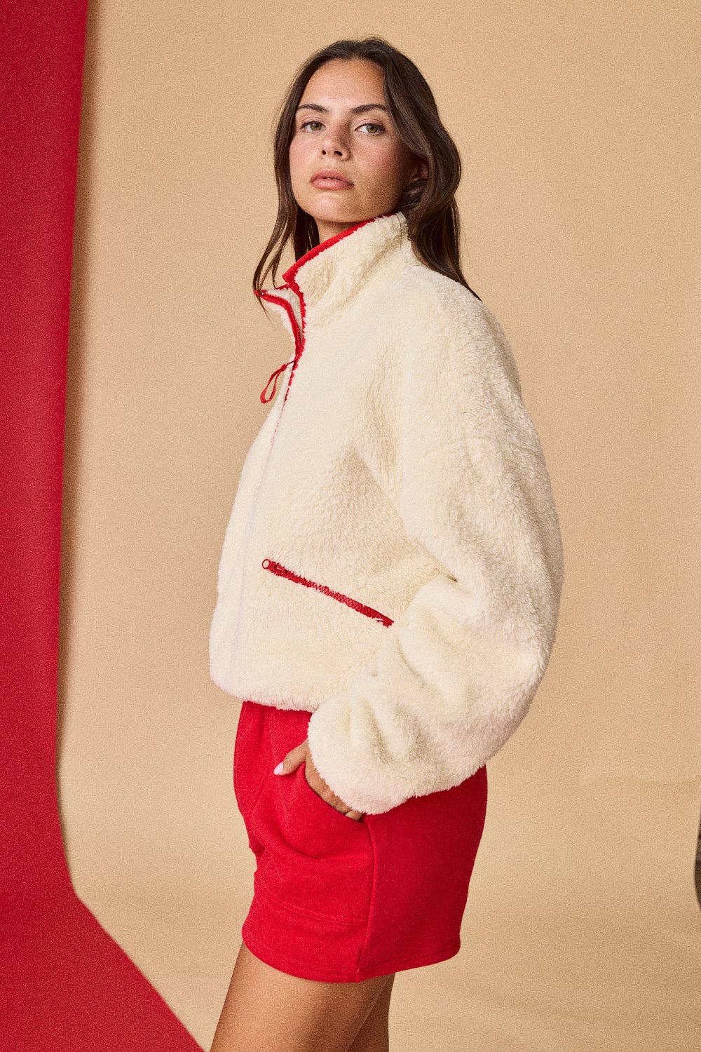 HALF ZIP UP SWEATER