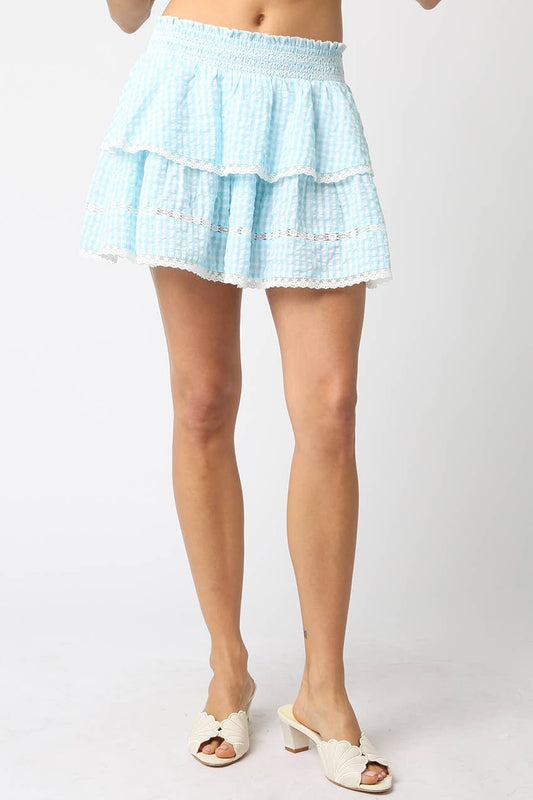 Elisa Tiered Ruffle Mini Skirt