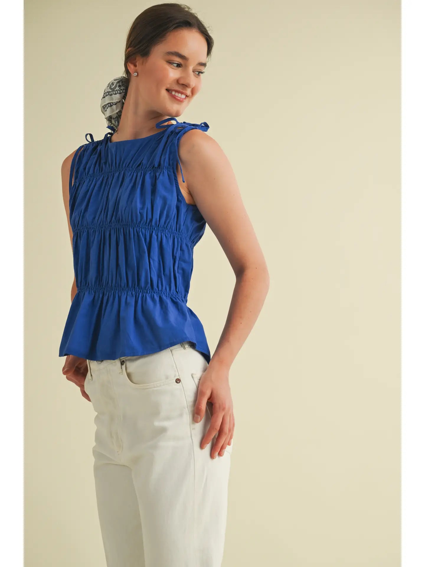 Pleated Tie Top