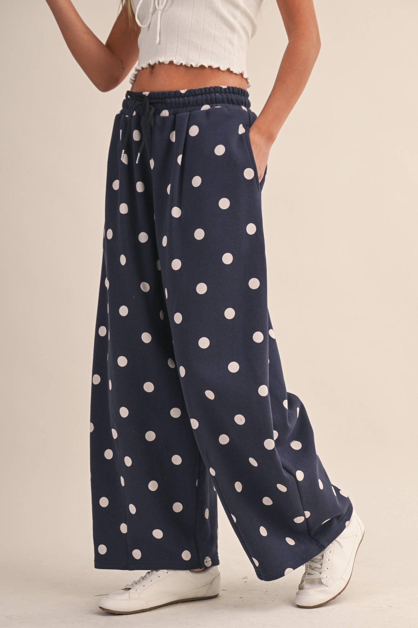 POLKA DOT BARREL SWEATPANTS