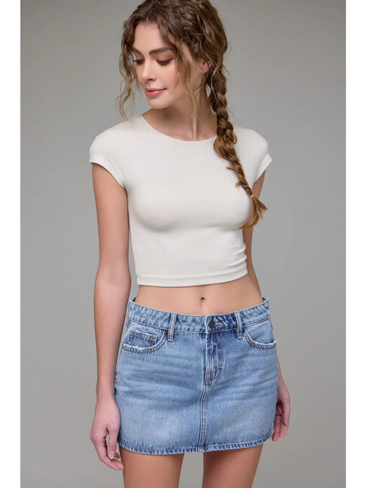 Peyton Medium Light Classic Micro Mini Skirt