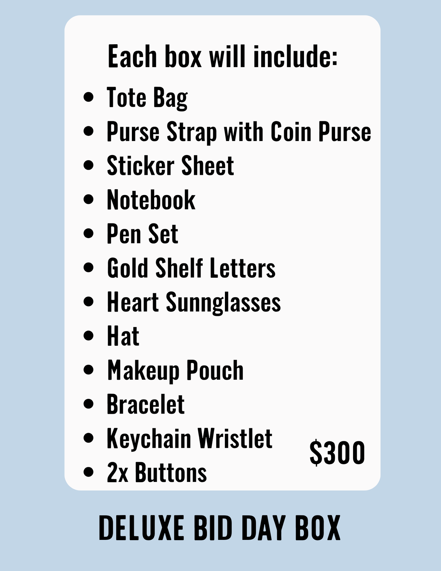 Bid Day Sorority Box