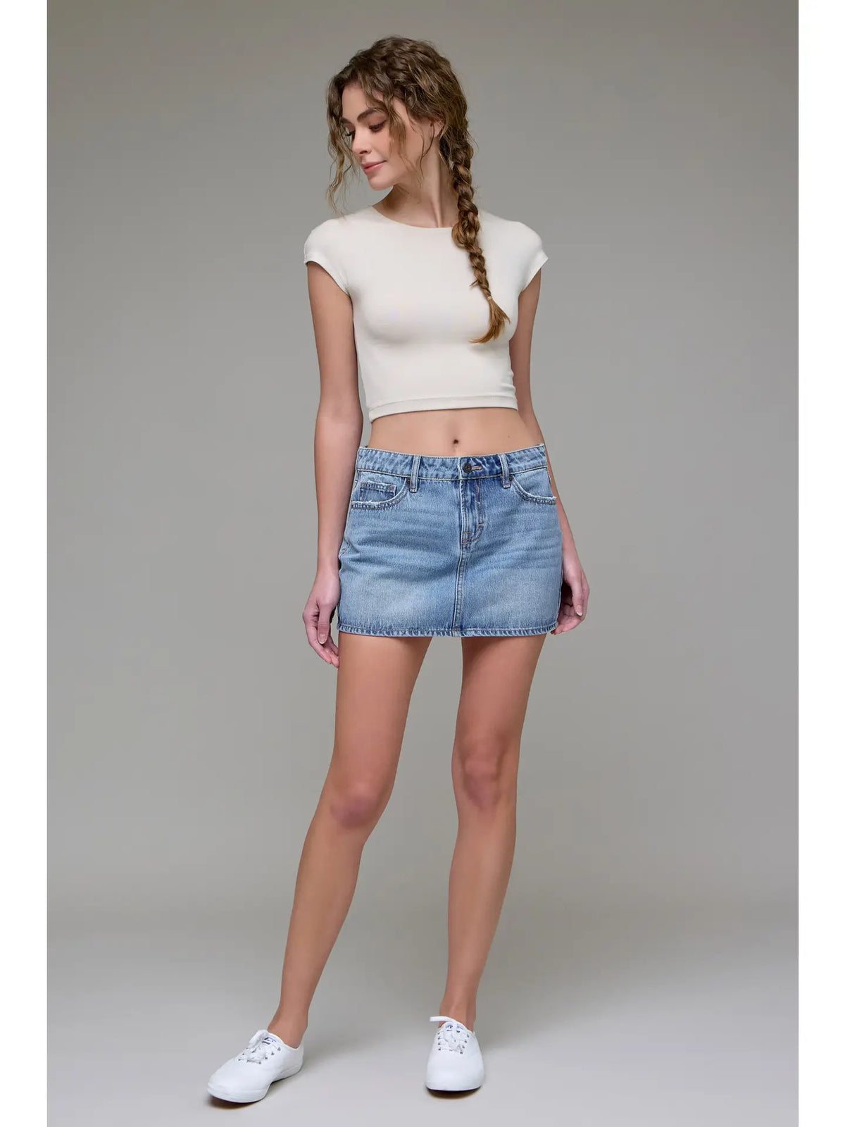 Peyton Medium Light Classic Micro Mini Skirt