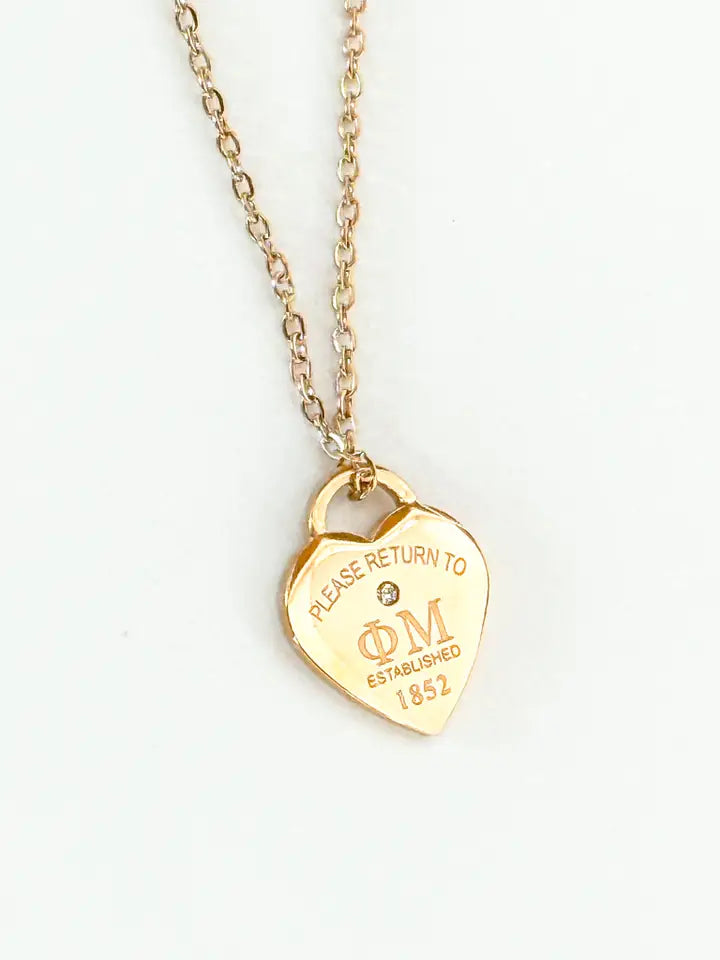 Greek Please Return Necklace